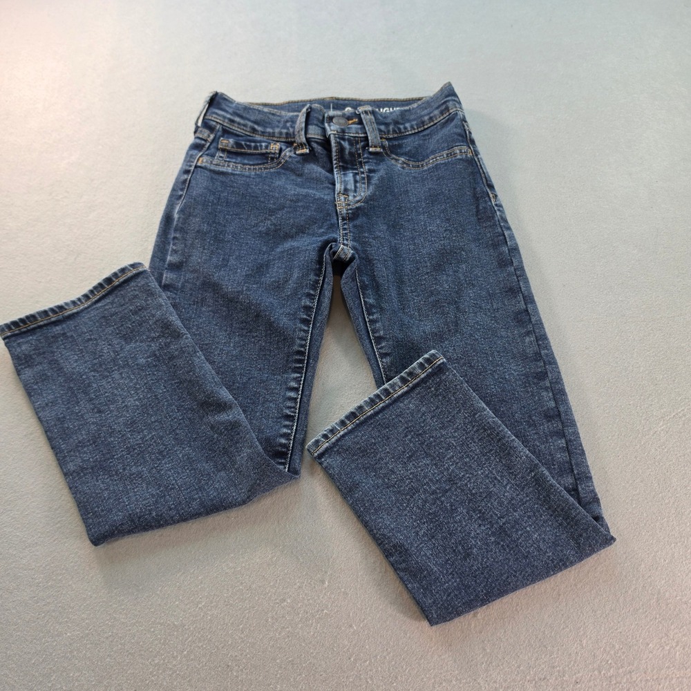Gap Kids Boys Size 6 Straight Leg Jeans Dark Wash Denim Adjustable Waist Pants